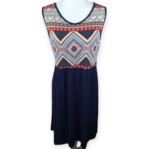 VANILLA BAY RED WHITE & BLUE DRESS SZ.L EUC.